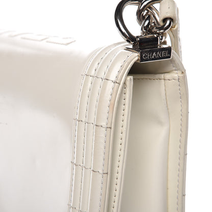 Chanel Glazed Calfskin Large Boy Flap White 11 of 14