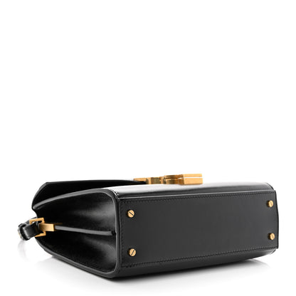 Saint Laurent Calfskin Mini Classic Monogram Cassandra Top Handle Black 4 of 12