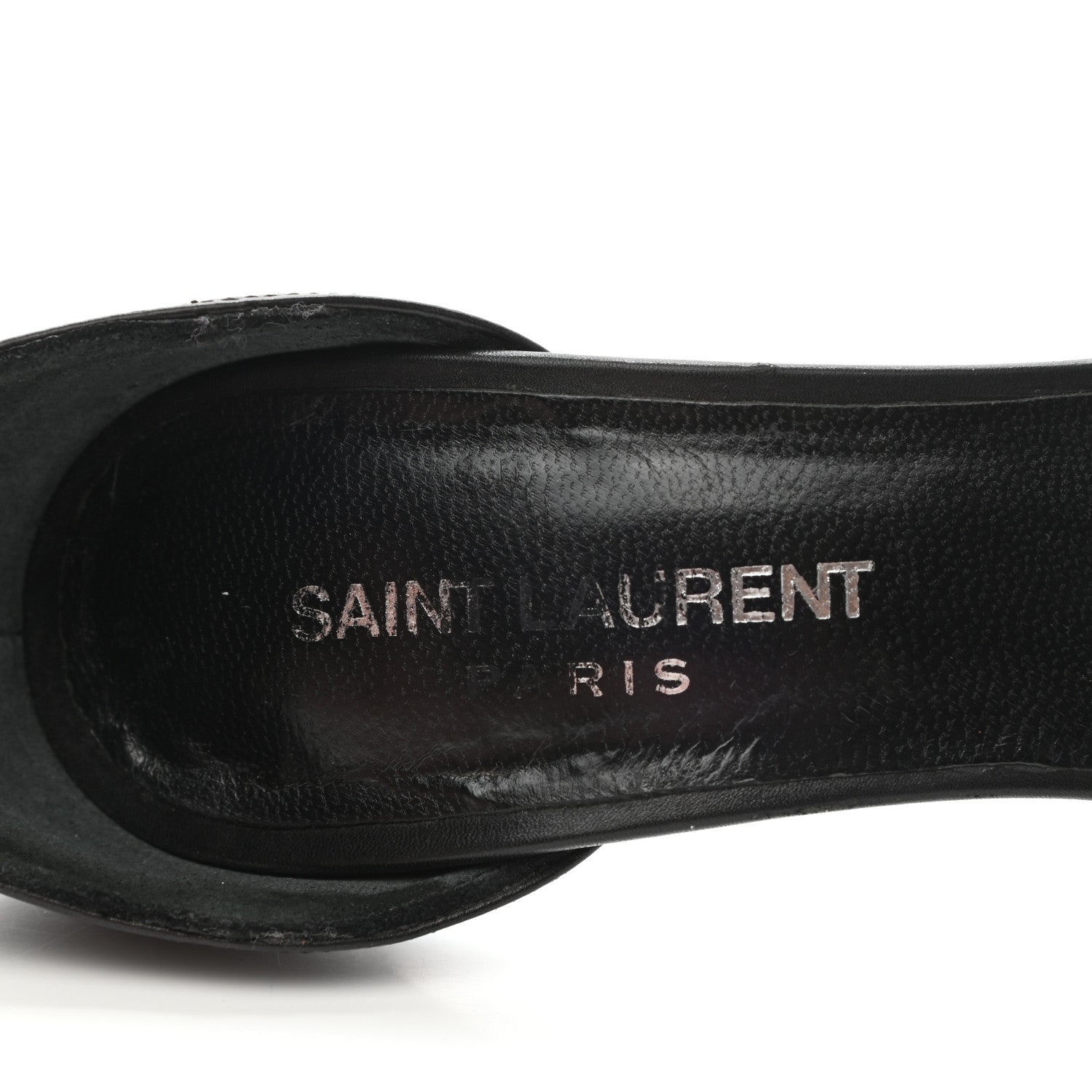 Saint Laurent Calfskin Jane 110 Ankle Strap Sandals 36.5 Black 7 of 11