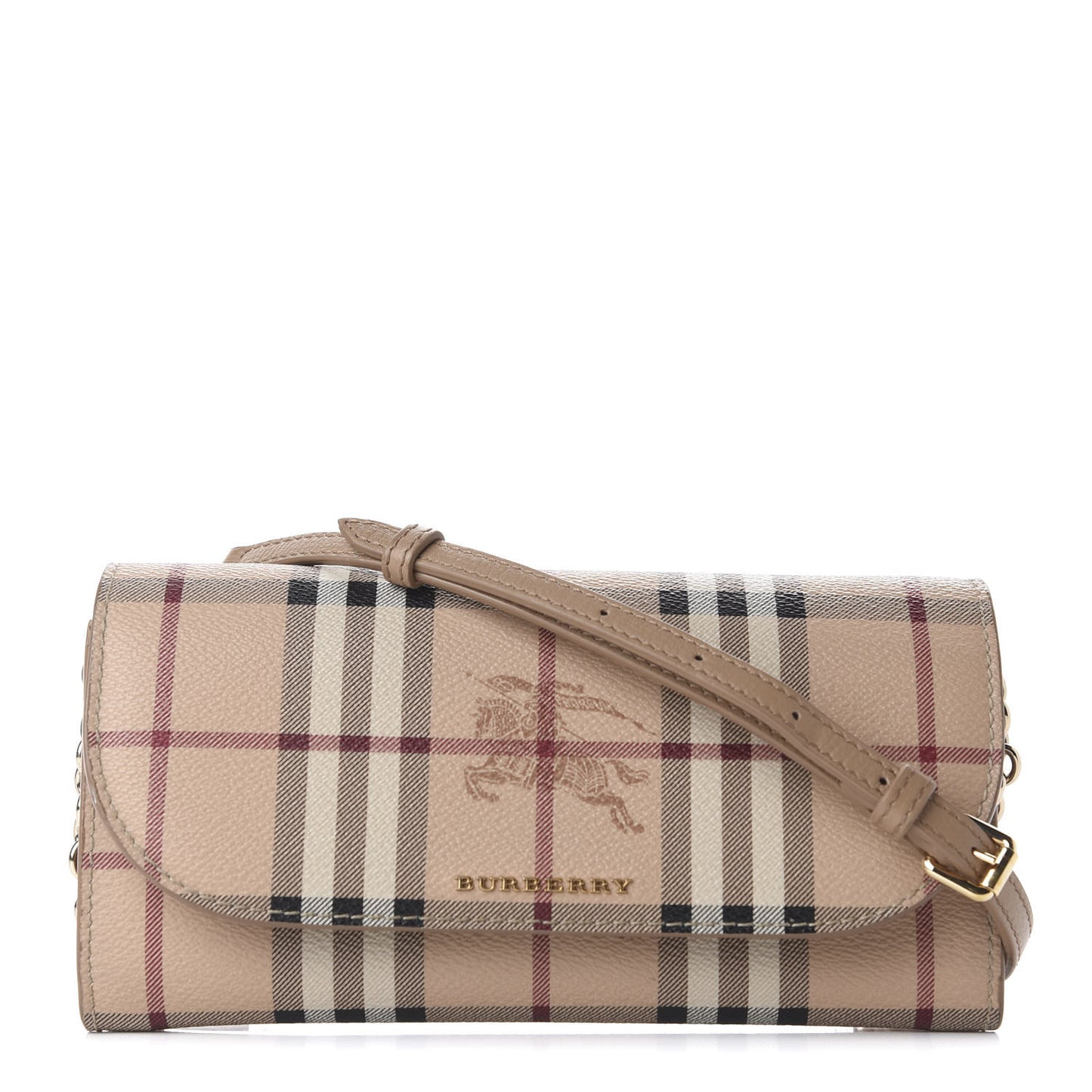 Haymarket Check Henley Wallet On Chain Mid Camel