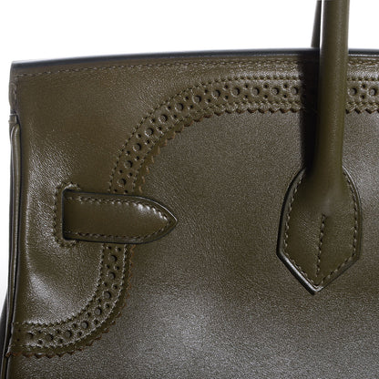 Hermes Tadelakt Ghillies Birkin 35 Vert Veronese 8 of 25