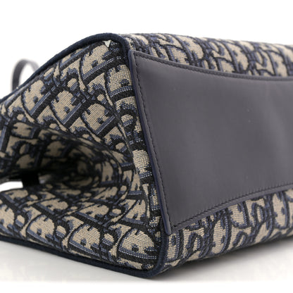 Christian Dior Oblique Small Bow Shopping Tote Blue Multicolor 9 of 13