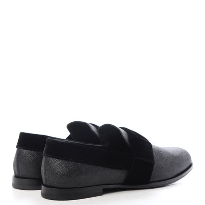 Jimmy Choo Glitter Velvet Mens John Slip On Loafers 40.5 Black 4 of 10