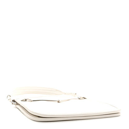 Gucci Calfskin Horsebit Slim Shoulder Bag White 4 of 10