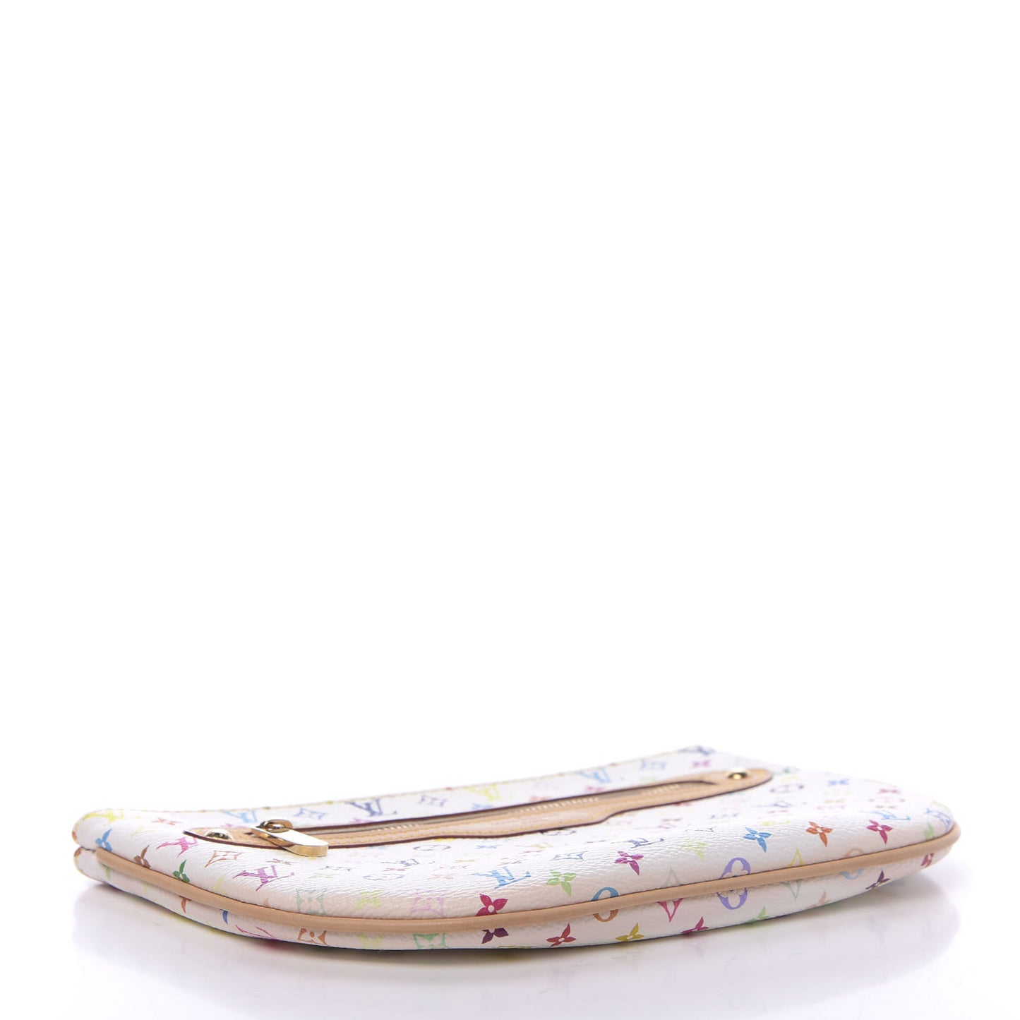 Monogram Multicolor Pochette Plate GM White