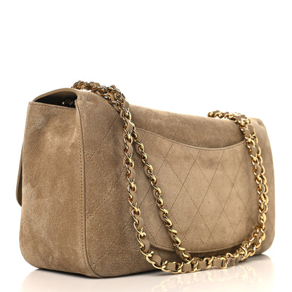 Chanel Suede Calfskin Small Souplissimo Maxi Flap Dark Beige 6 of 21