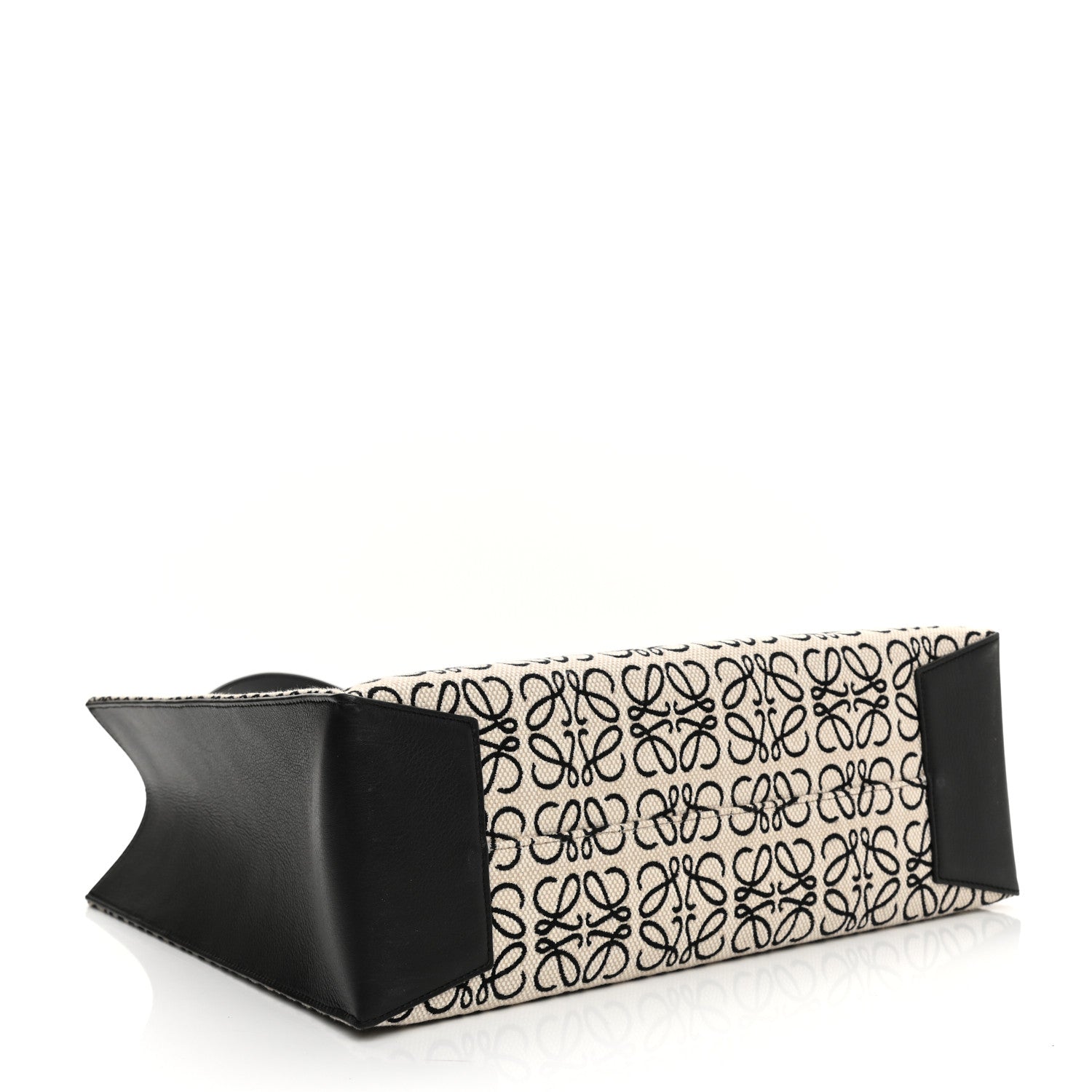Loewe Jacquard Anagram Calfskin Buckle Tote Black 3 of 10