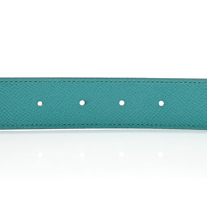 Hermes Swift Epsom 24mm Focus Belt Gold Bleu Paon 4 of 8