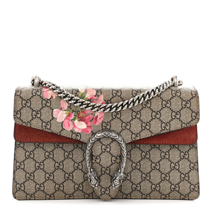 Gucci GG Supreme Monogram Blooms Small Dionysus Shoulder Bag Beige Multicolor Dry Rose 1 of 12