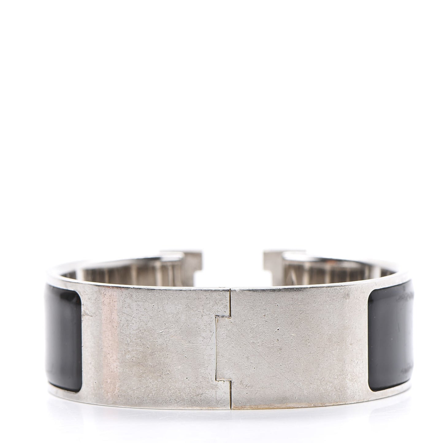 Enamel Wide Clic Clac H Bracelet GM Black