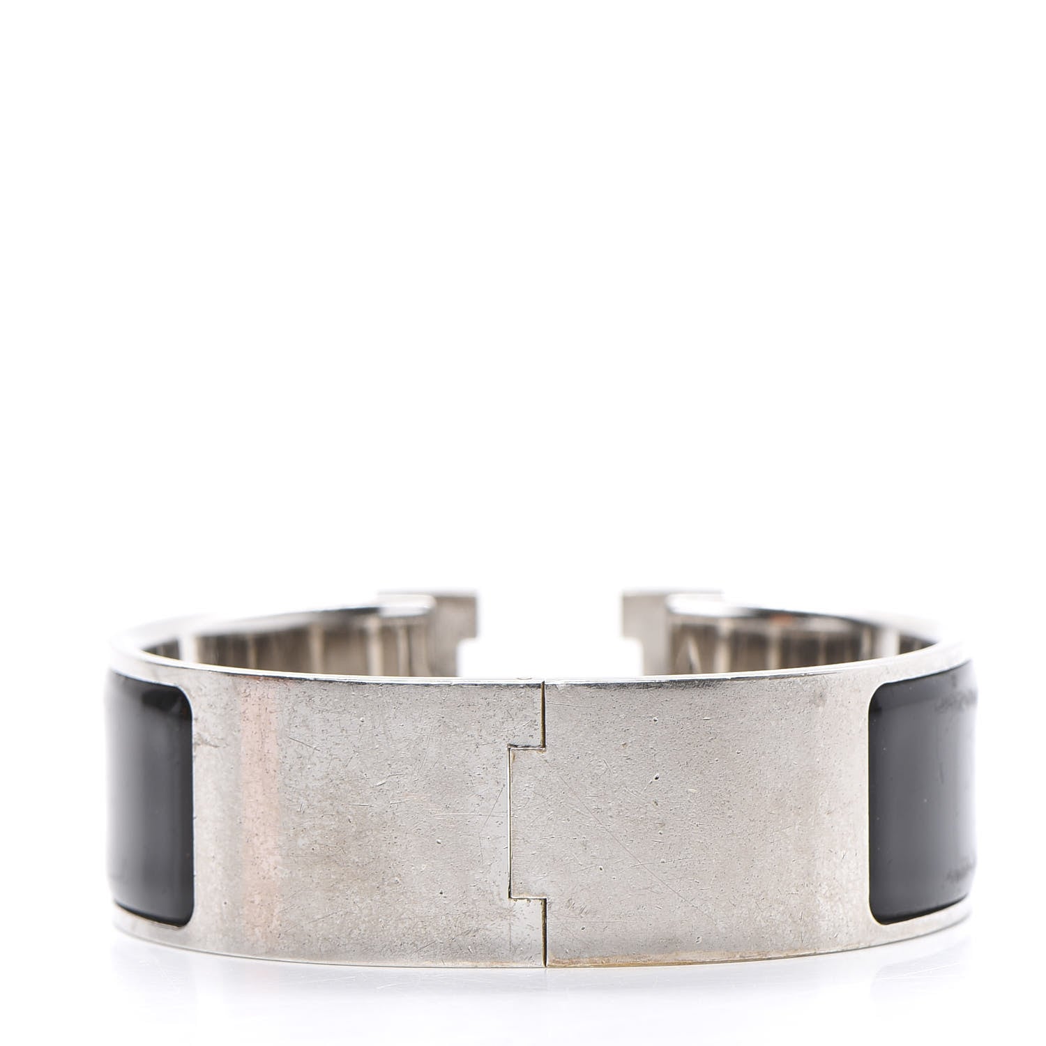 Hermes Enamel Wide Clic Clac H Bracelet GM Black 3 of 8