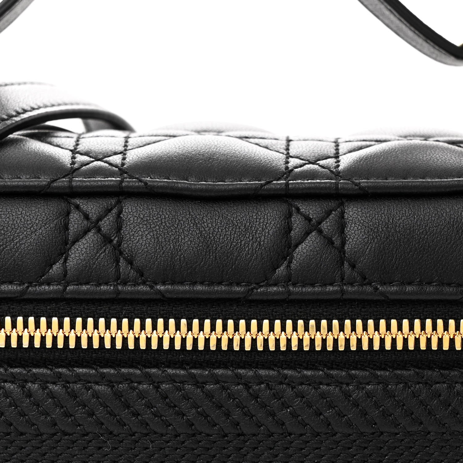 Christian Dior Lambskin Cannage Small Diortravel Vanity Case Black 8 of 12