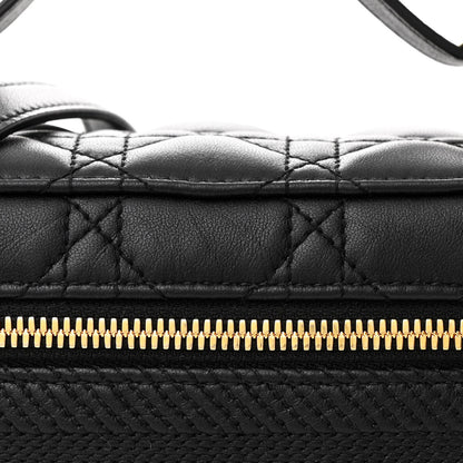 Christian Dior Lambskin Cannage Small Diortravel Vanity Case Black 8 of 12