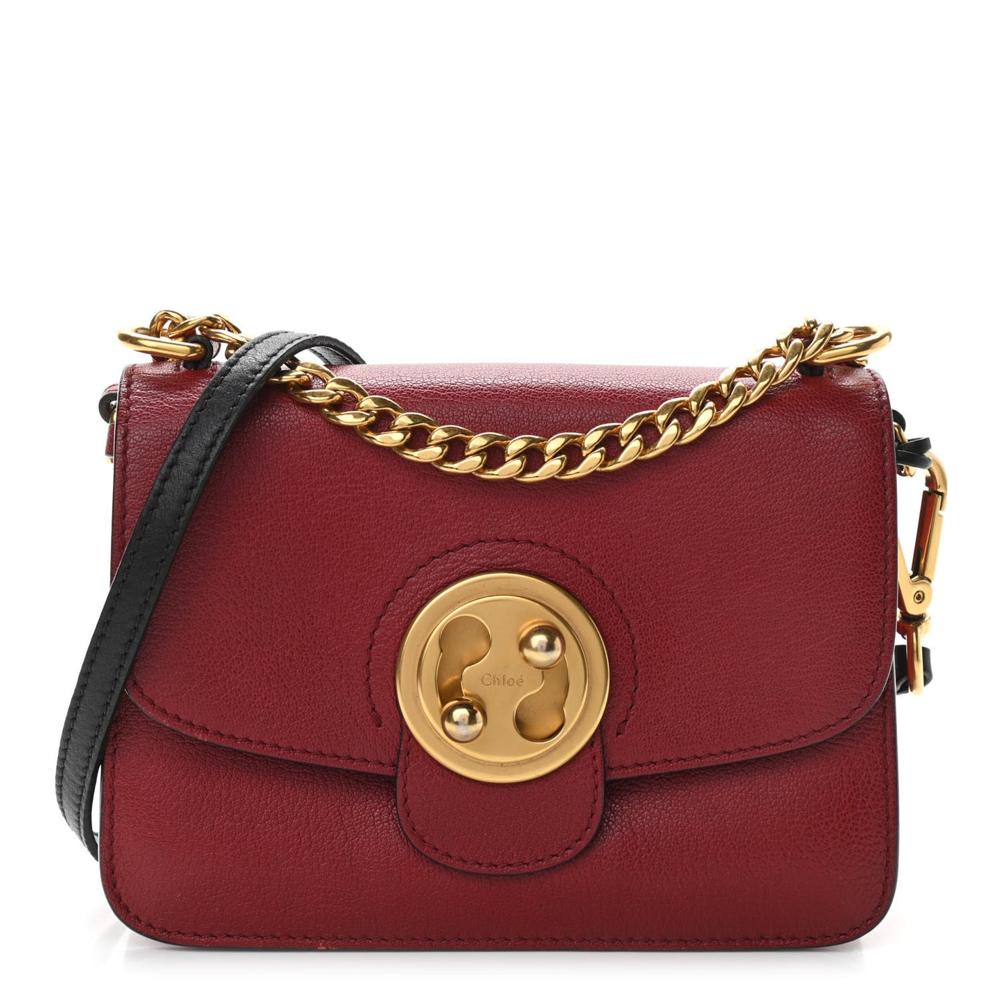 Goatskin Small Mily Shoulder Bag Sienna Red