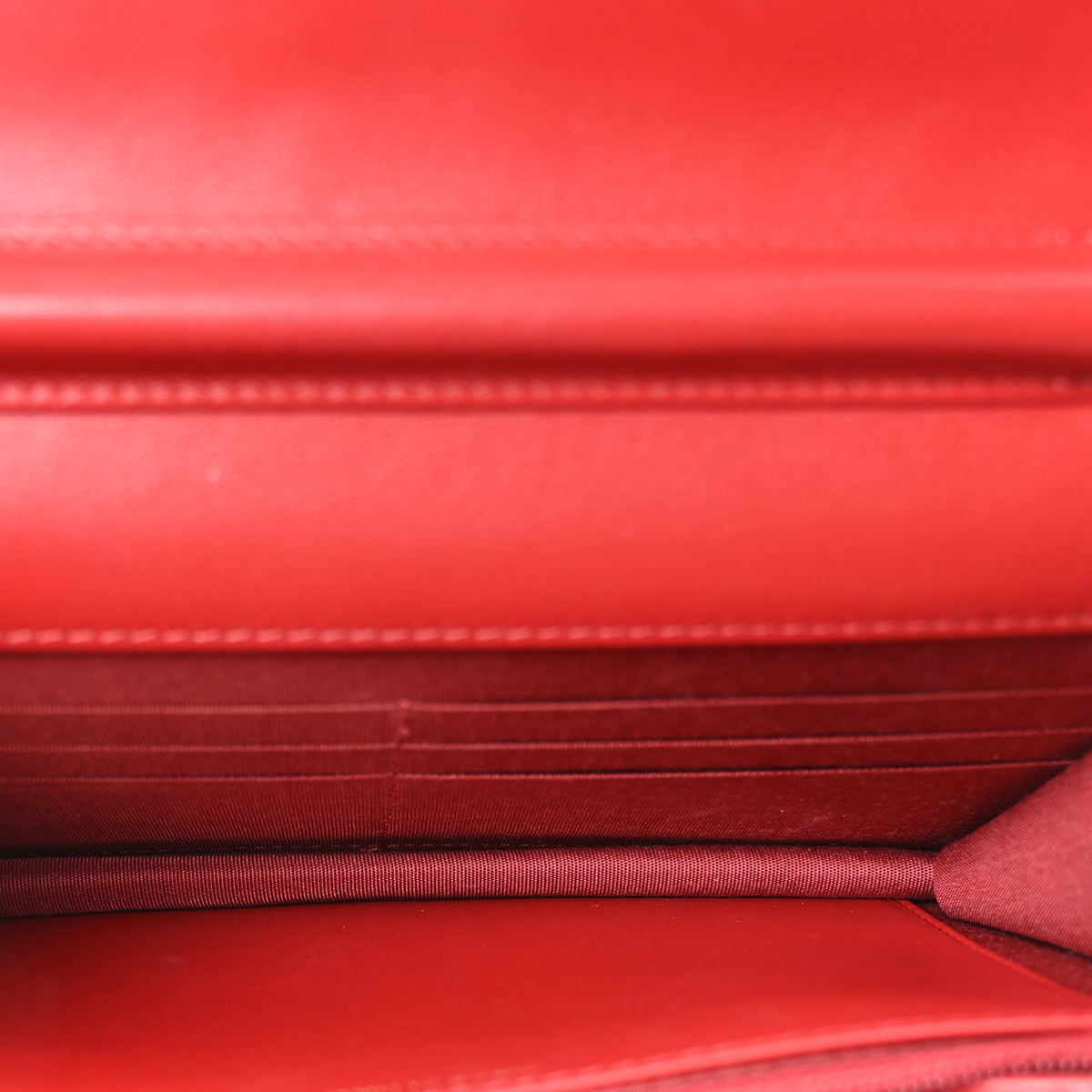 Caviar Camellia Embossed Wallet On Chain WOC Red