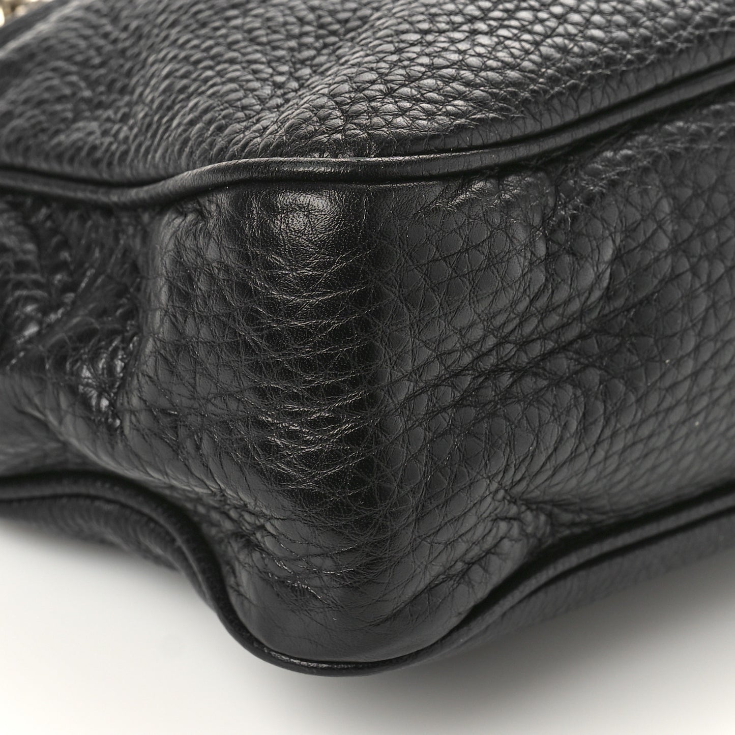 Pebbled Calfskin Small Soho Bowler Black