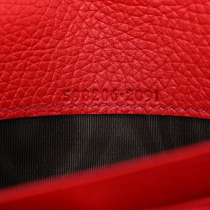 Gucci Pebbled Calfskin Large Soho Continental Wallet Red 7 of 9