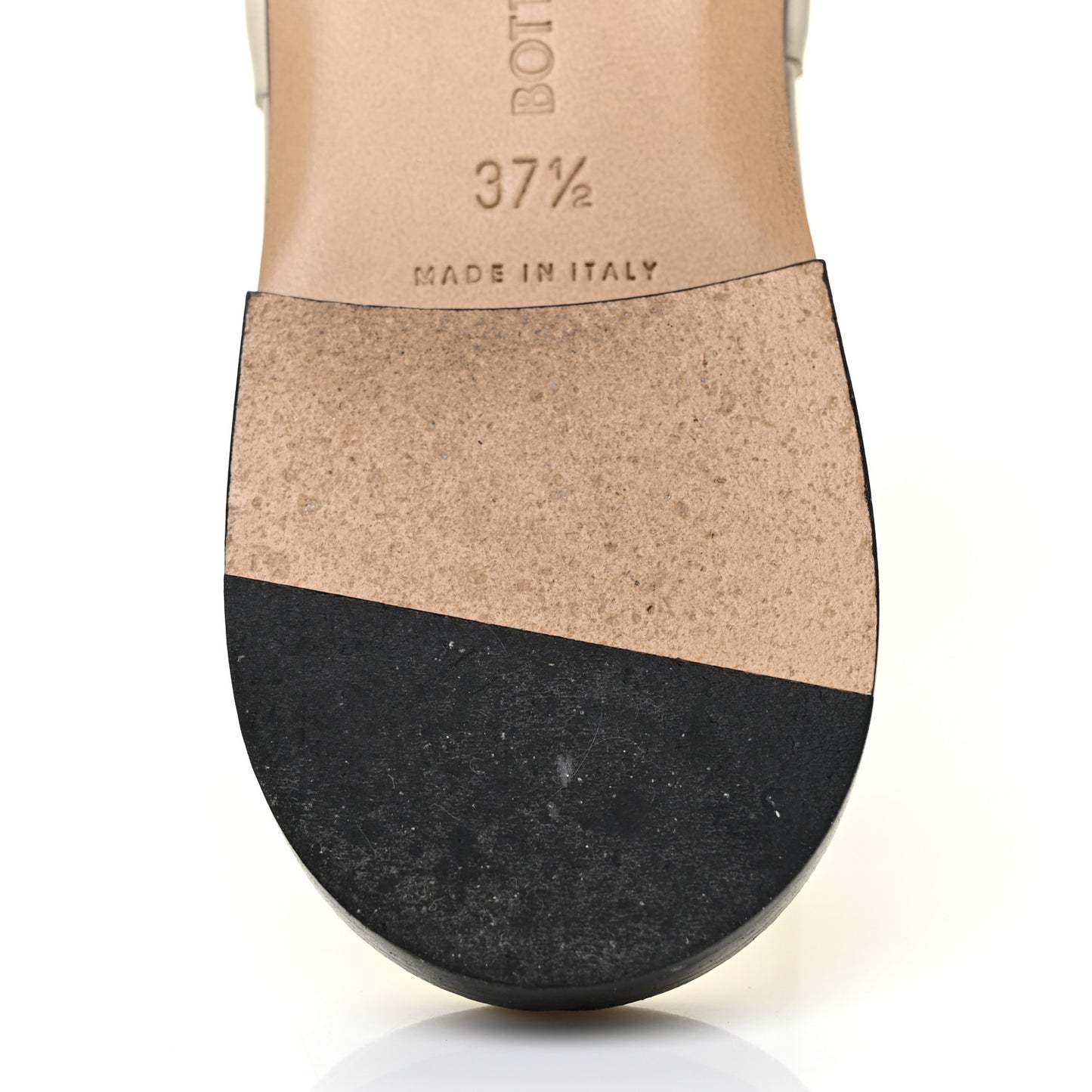 Nappa Quilted Rubber Lido Flat Sandals 37.5 Sea Salt