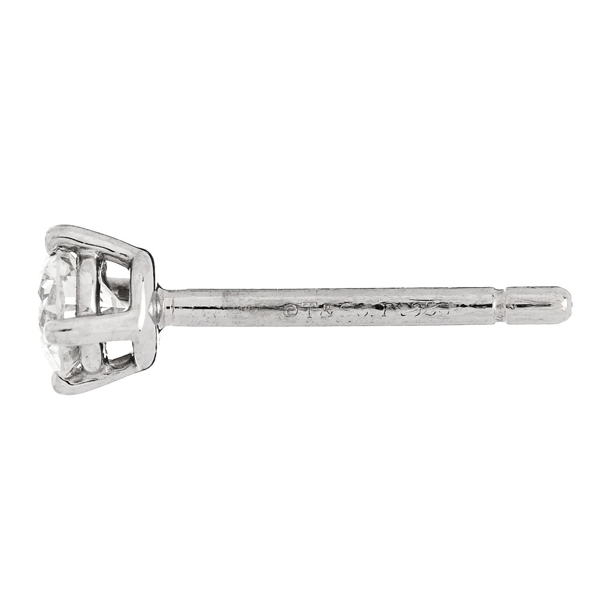 Tiffany Platinum Diamond .25ctw Solitaire Earrings 4 of 5