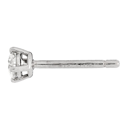 Tiffany Platinum Diamond .25ctw Solitaire Earrings 4 of 5