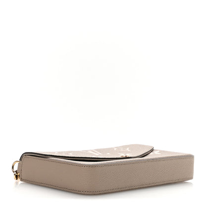 Louis Vuitton Empreinte Monogram Giant Felicie Pochette Tourterelle Creme 5 of 12