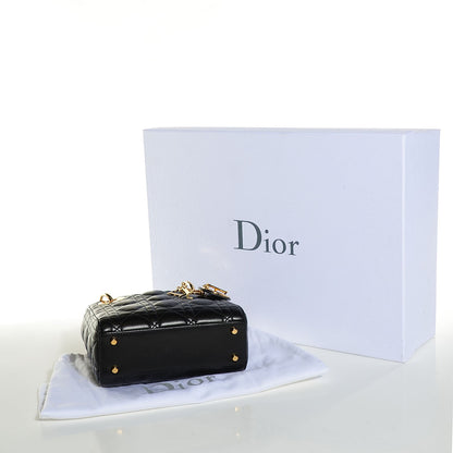 Christian Dior Lambskin Cannage Micro Lady Dior Black 4 of 9