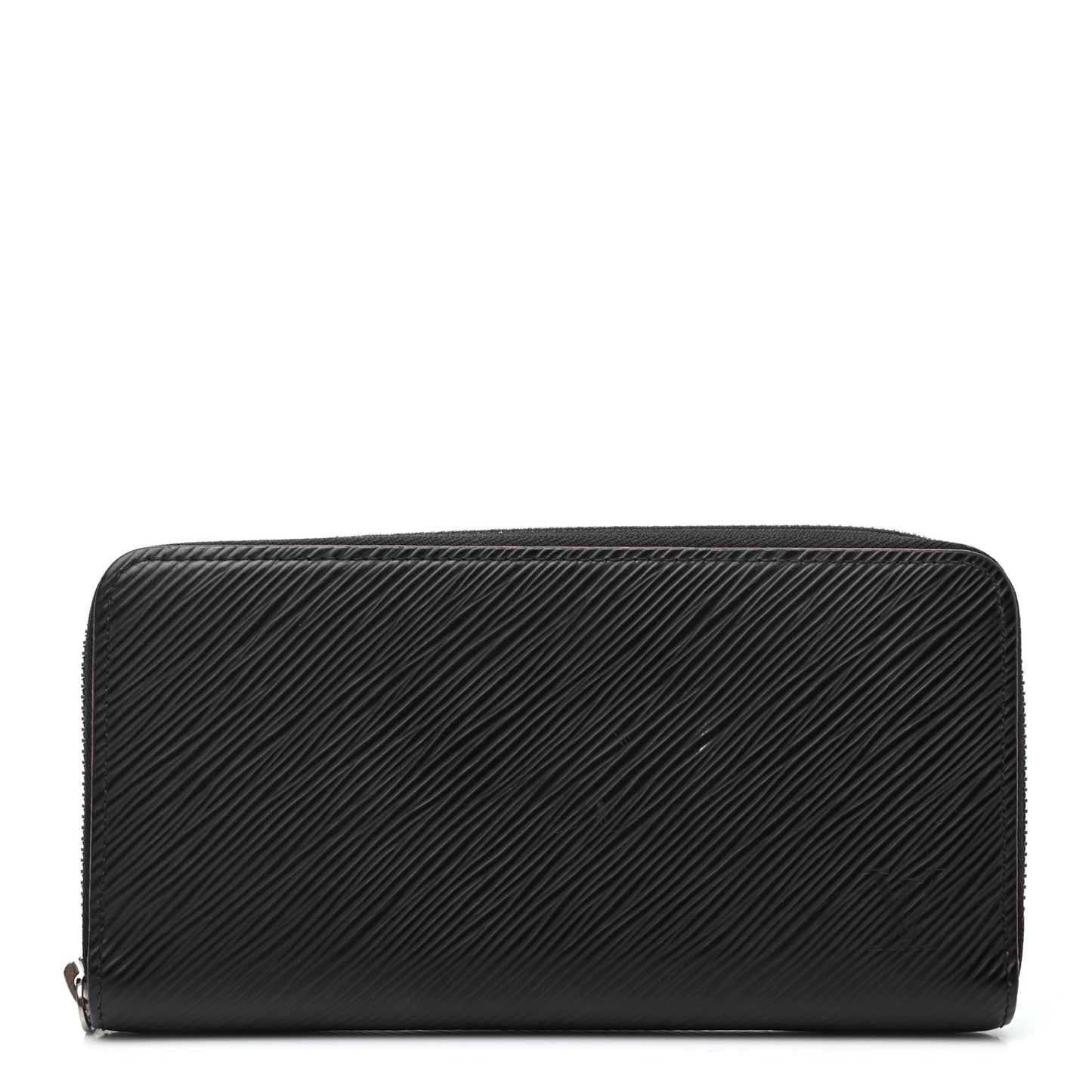 Epi Zippy Wallet Black Hot Pink
