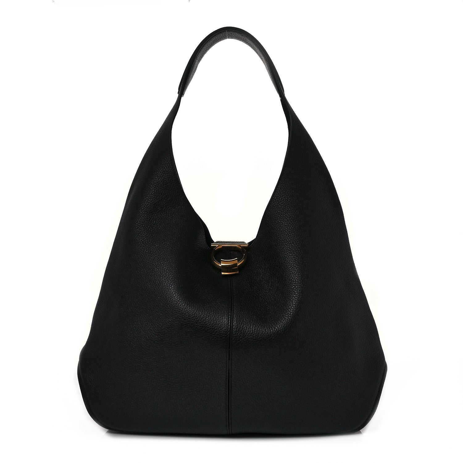 Salvatore Ferragamo Calfskin Margot Hobo Black 2 of 7