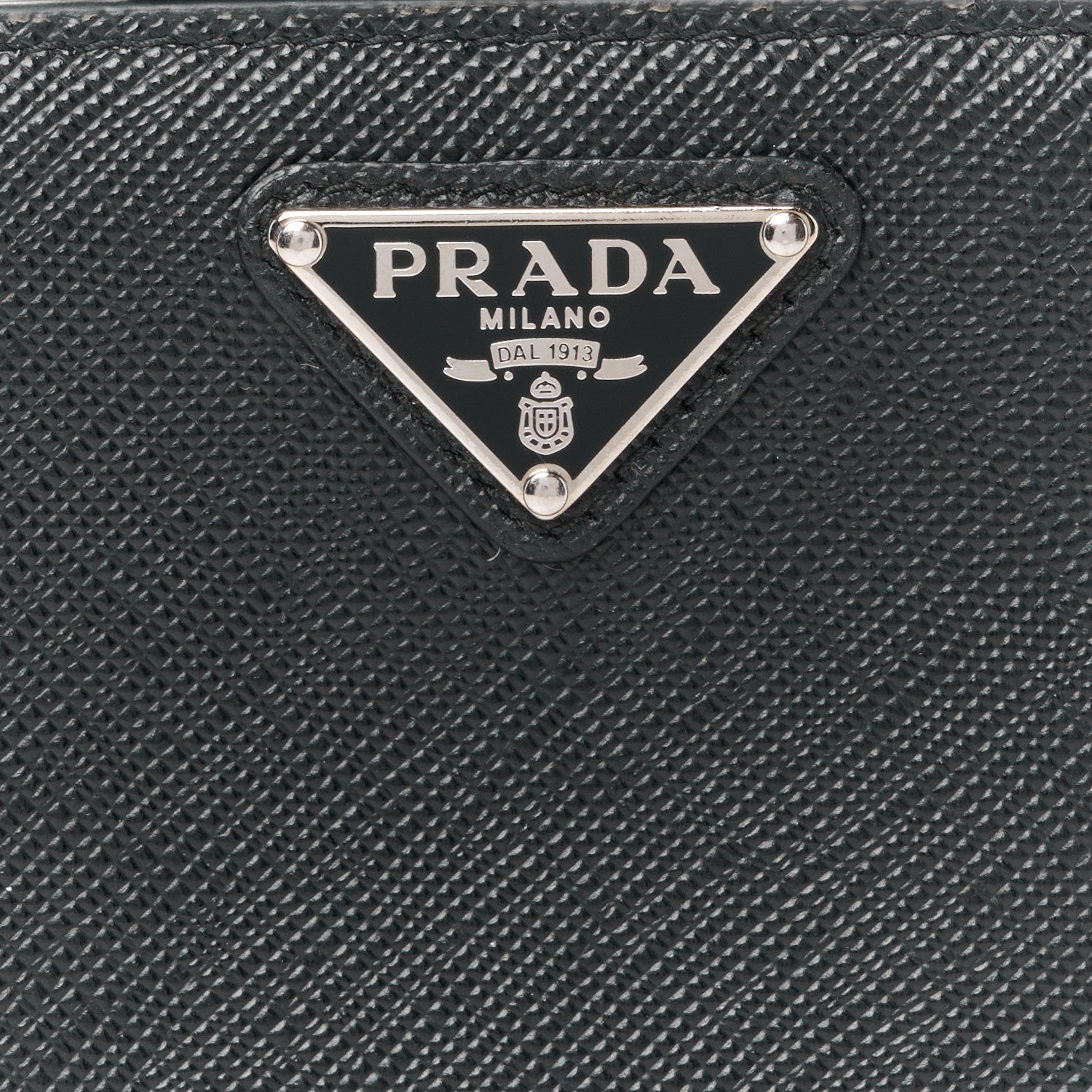 Prada Saffiano Small Compact Wallet Black 9 of 9
