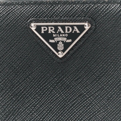 Prada Saffiano Small Compact Wallet Black 9 of 9