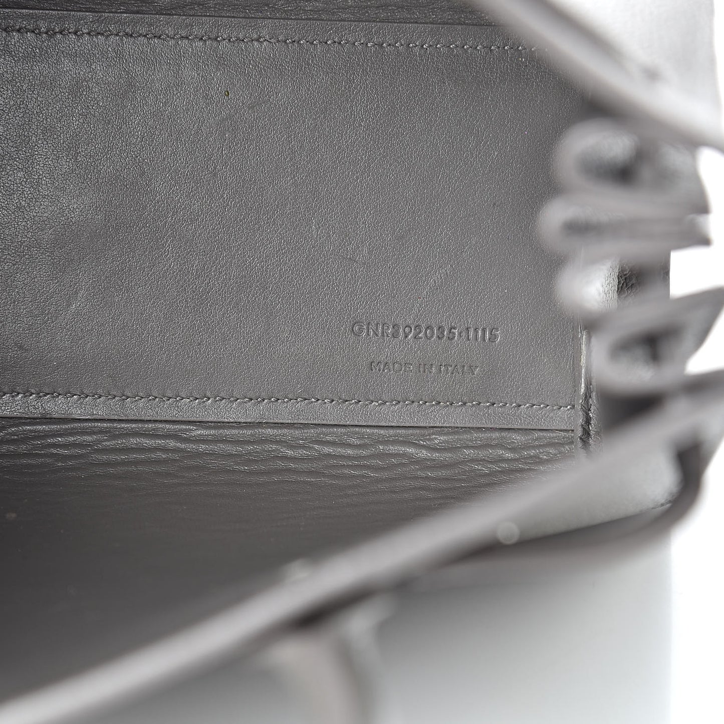 Grained Calfskin Nano Sac De Jour Fog