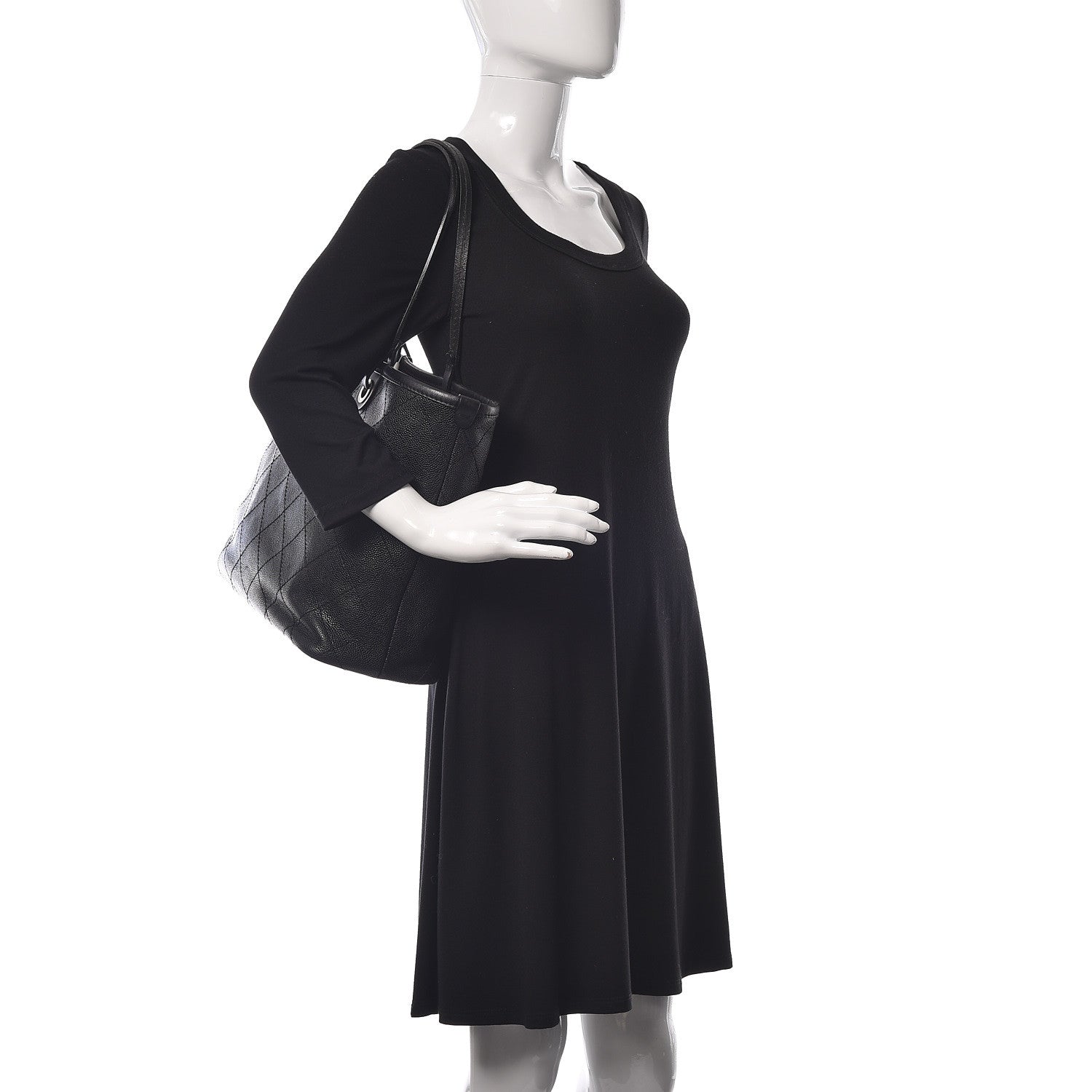 Chanel Grained Calfskin Shopping Fever Tote Black 2 of 21