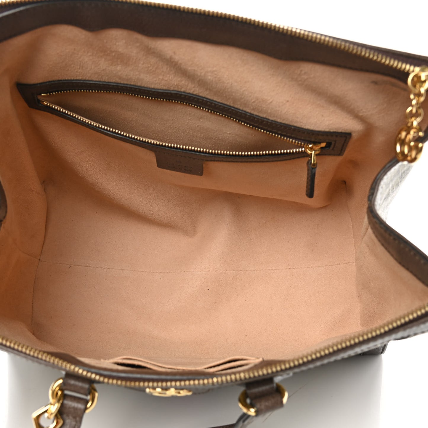 GG Supreme Monogram Web Medium Ophidia Tote Bag Brown
