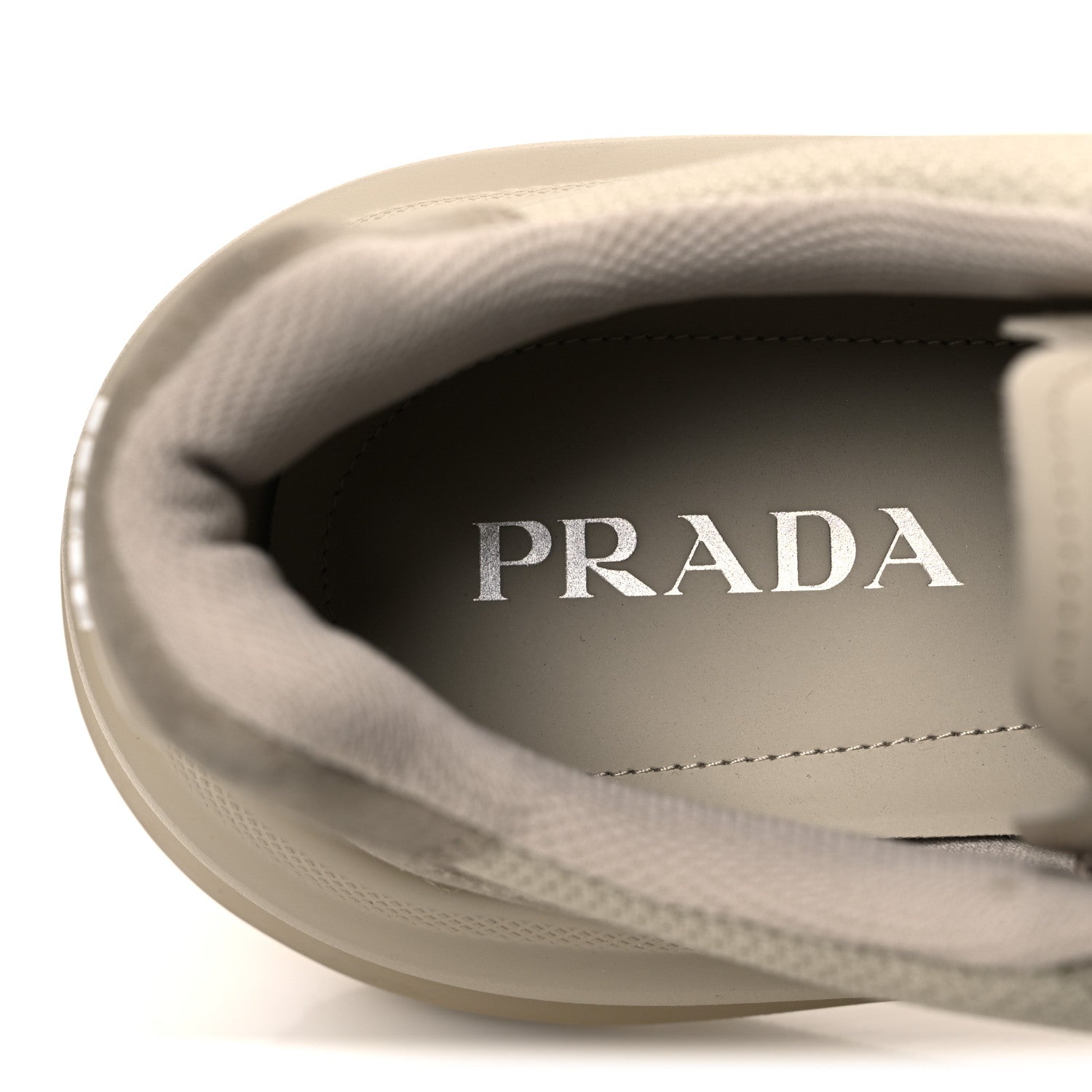 Prada Brushed Calfskin Mens Systeme Sneakers 10.5 Beige 9 of 9