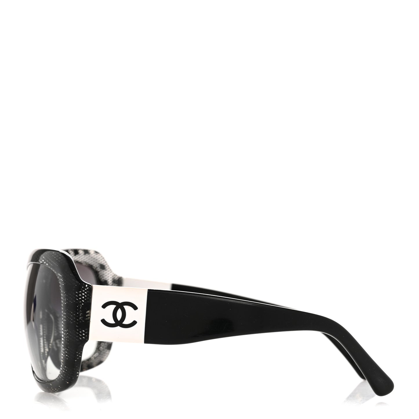 Acetate CC Lace Effect Sunglasses 5146 Black White