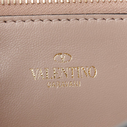 Valentino Garavani Metallic Pebbled Calfskin Rockstud Phone Case With Chain Sasso 6 of 12