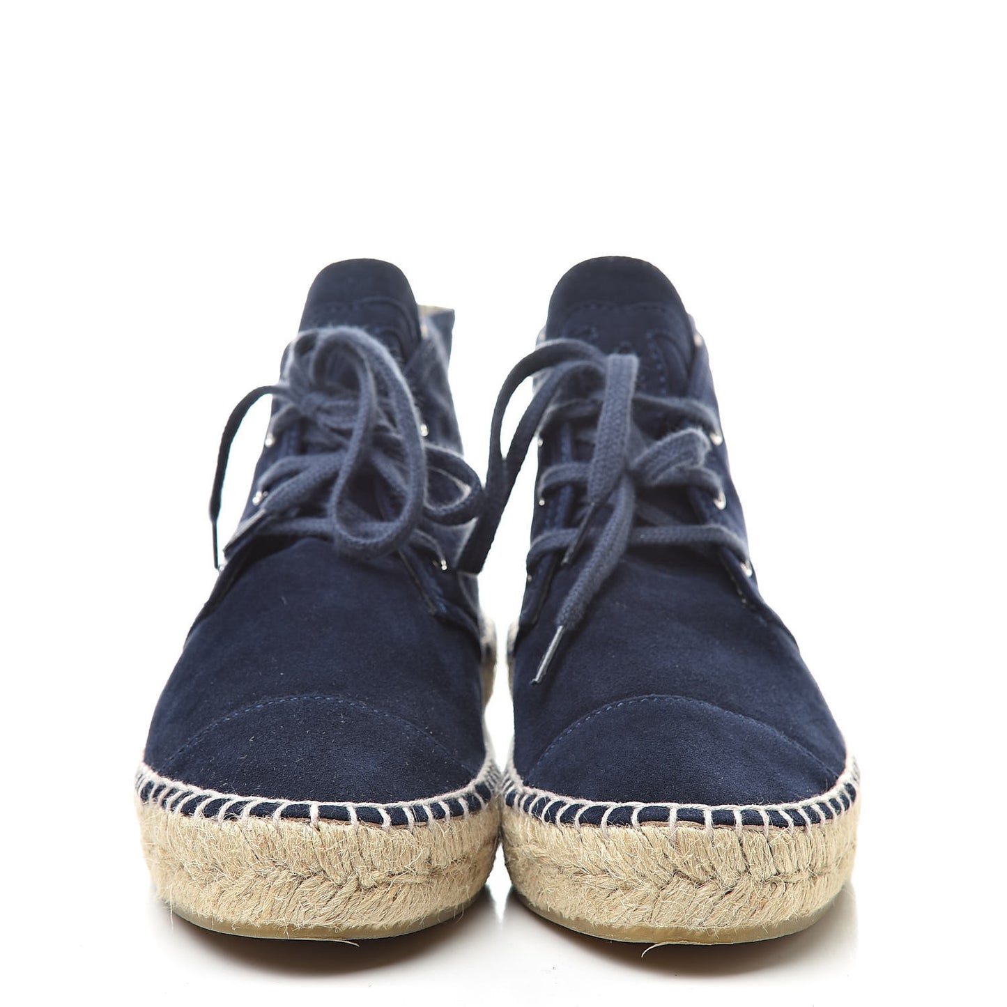 Suede Lace Up Espadrilles 37 Dark Navy Blue