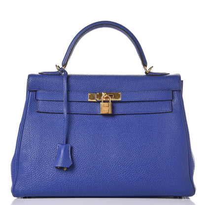 Hermes Togo Kelly Retourne 32 Bleu Electrique 1 of 49