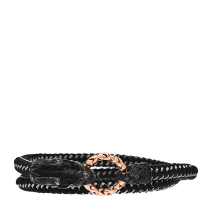 John Hardy Sterling Silver Bronze Leather Naga Dragon Cord Bracelet 2 of 6