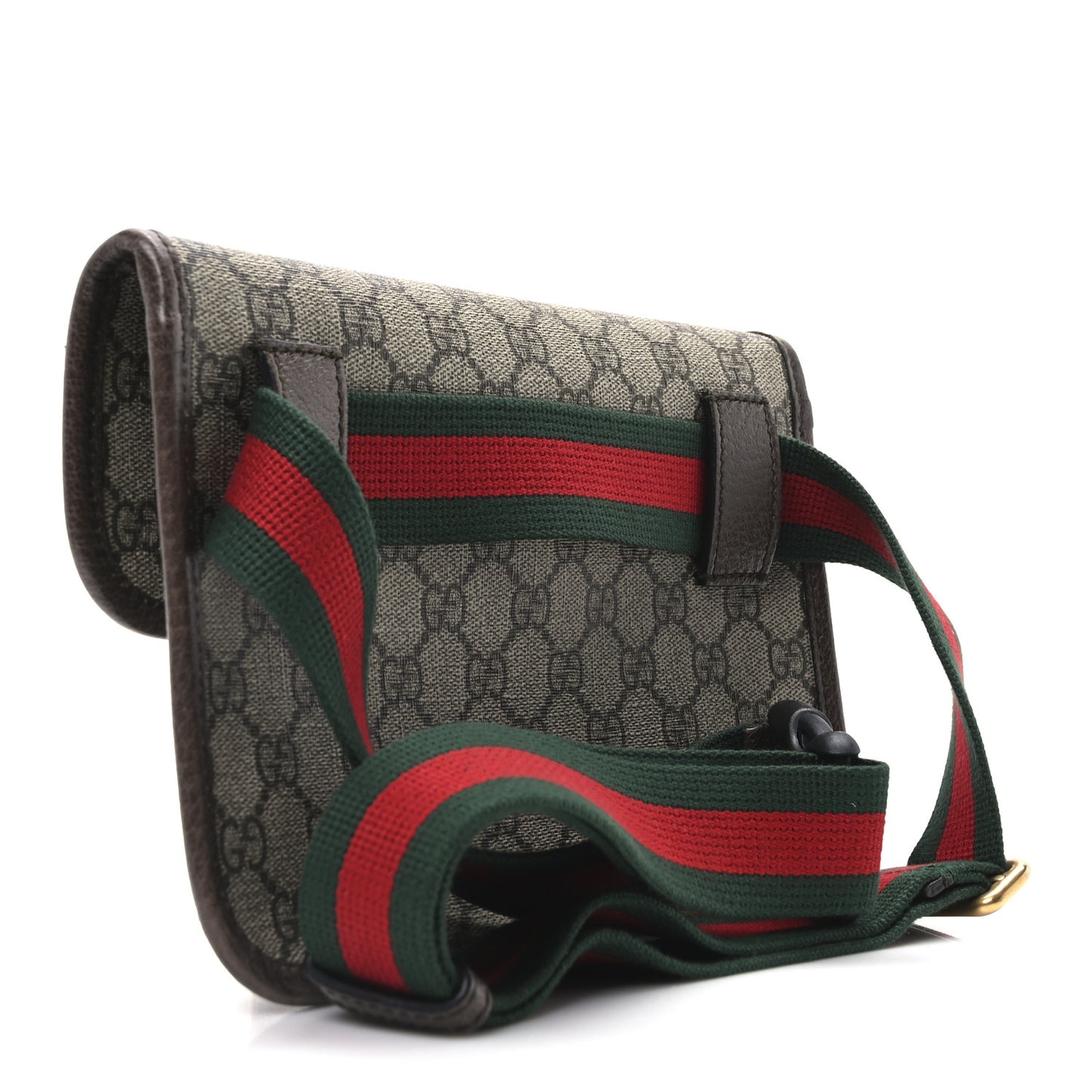 GG Supreme Monogram Neo Vintage Web Belt Bag Brown