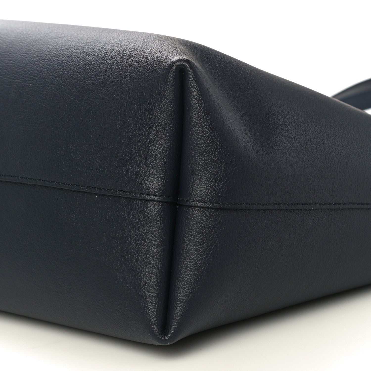 Saint Laurent Calfskin Large Shopping Tote Navy 10 of 10