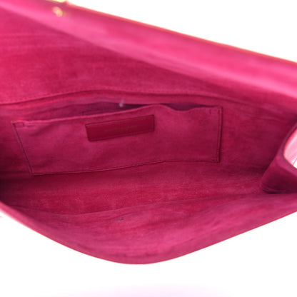 Saint Laurent Calfskin Classic Y Ligne Clutch Fuchsia 5 of 8