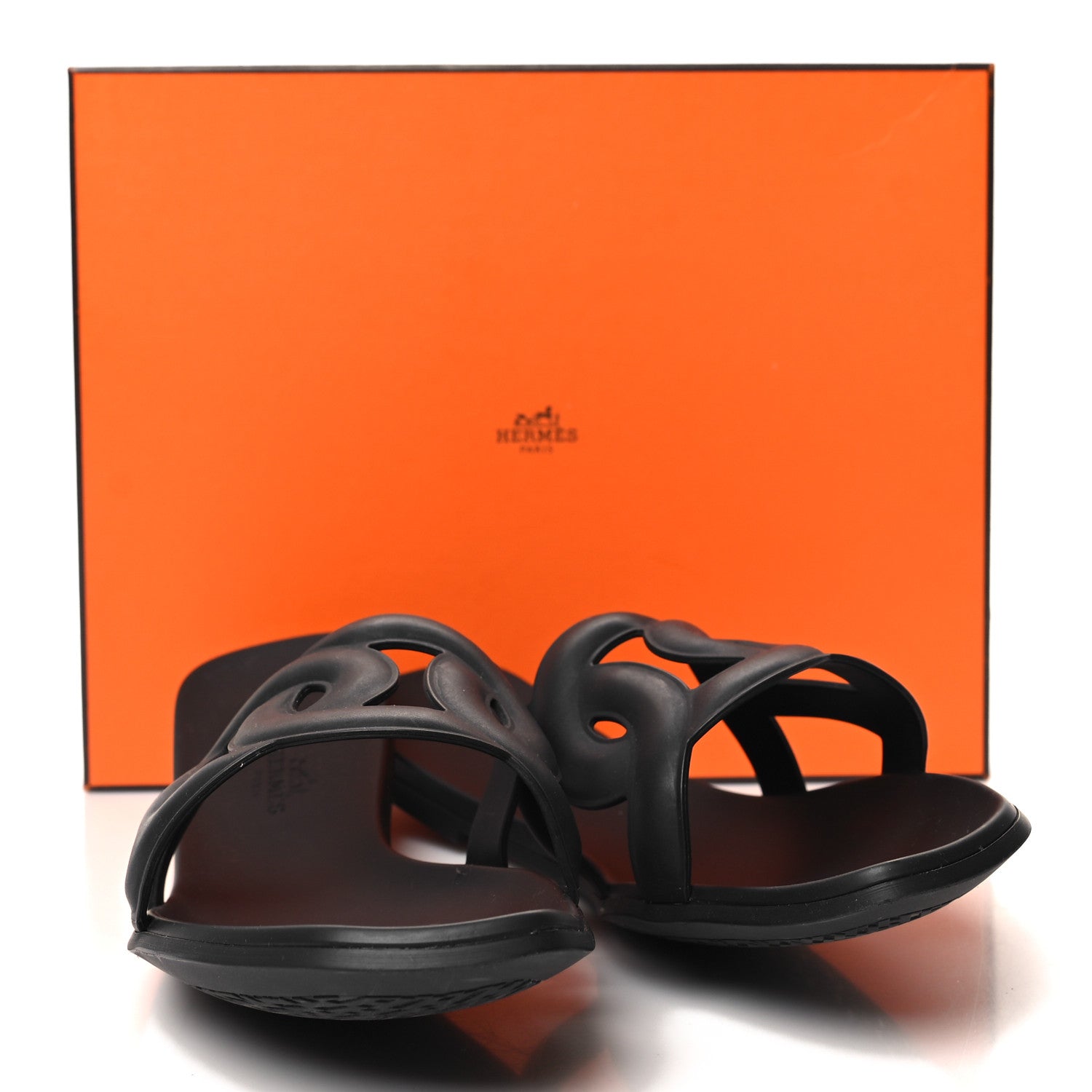 Hermes Rubber Aloha Sandals 41 Black 8 of 8