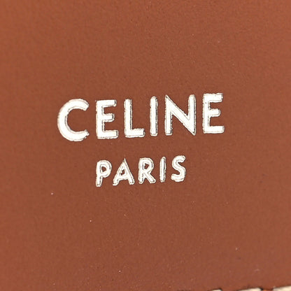 Celine Triomphe Canvas Zipped Card Holder Tan Ecru 6 of 7