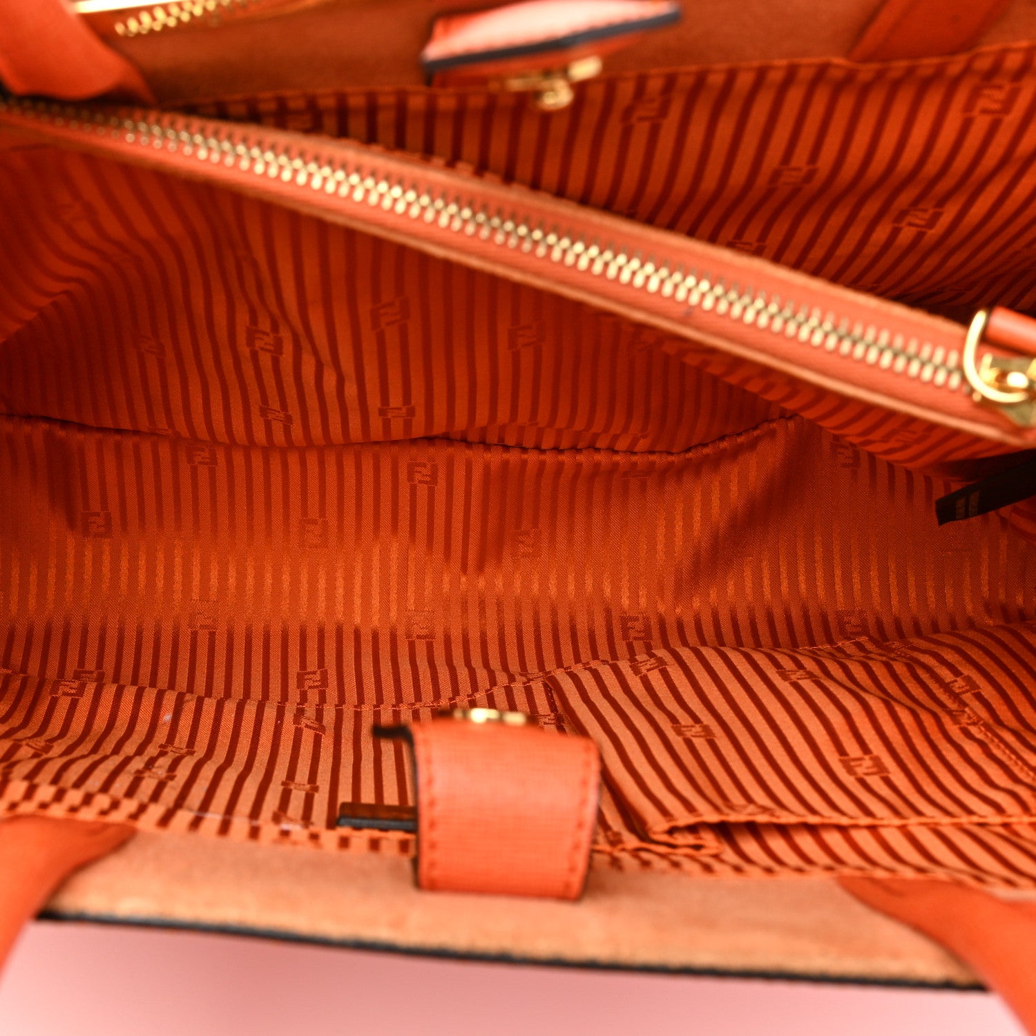 Fendi Vitello Elite Regular 2Jours Tote Arancio 7 of 17