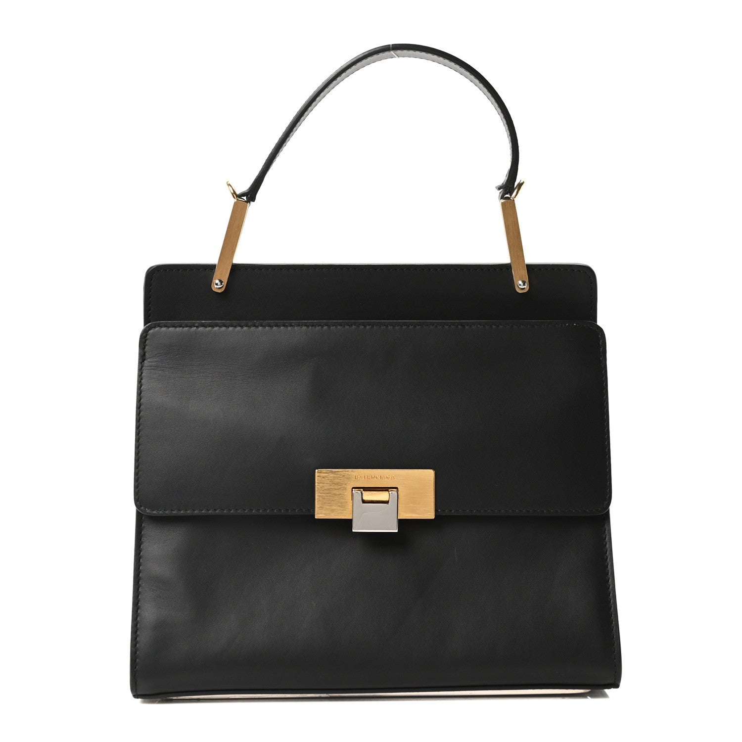 Balenciaga Calfskin Le Dix S Cartable Shoulder Bag Black 1 of 10