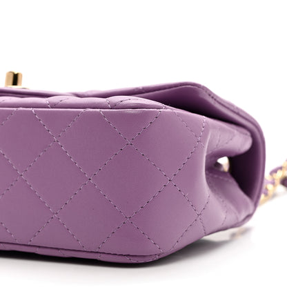 Chanel Lambskin Quilted Mini Rectangular Flap Purple 8 of 8