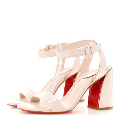 Christian Louboutin Patent Miss Sabina 85 Sandals 36 Leche 4 of 10