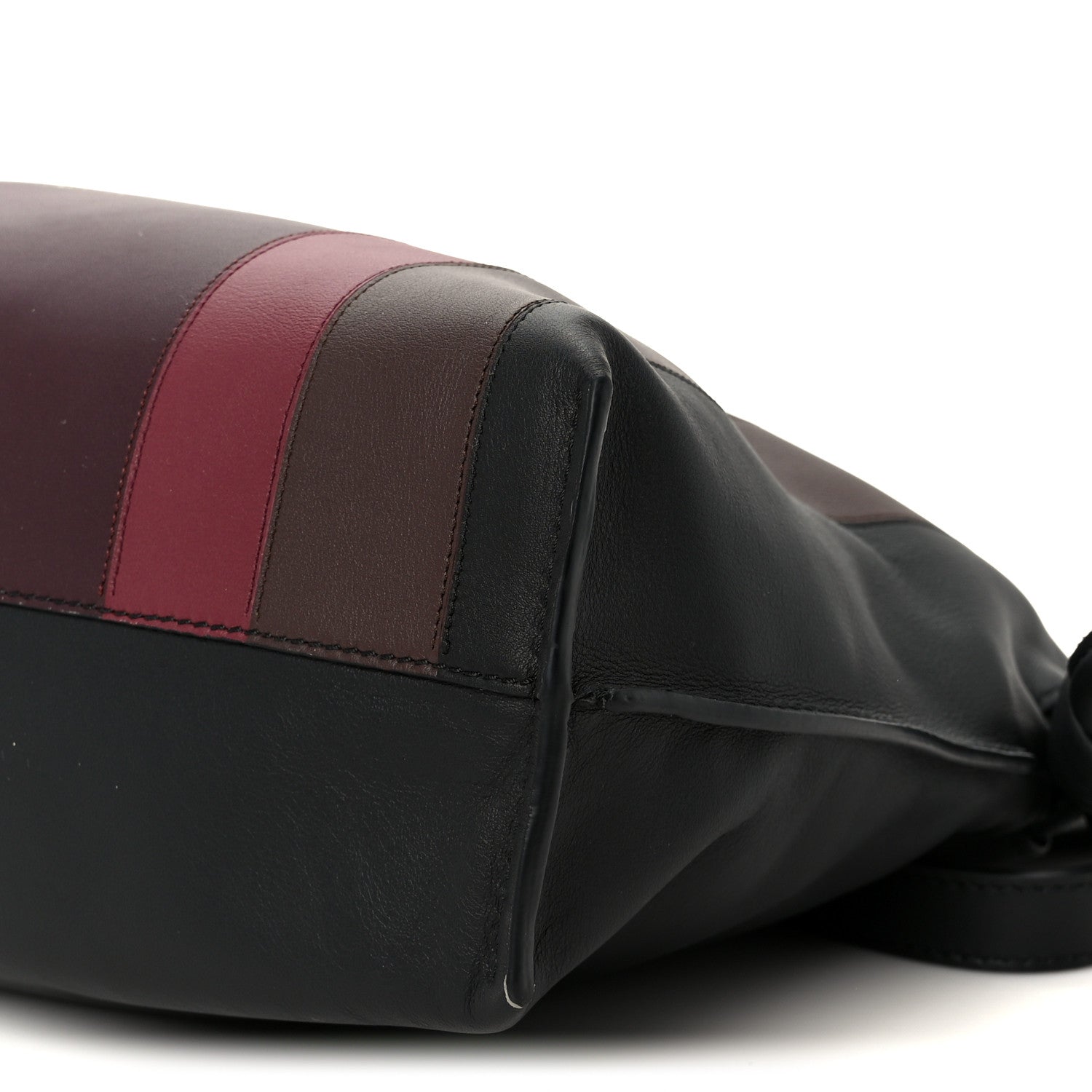 Loewe x Albers Nappa Calfskin Medium Flamenco Clutch Black Burgundy 10 of 11
