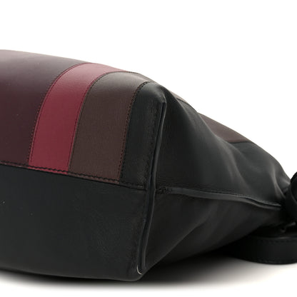 Loewe x Albers Nappa Calfskin Medium Flamenco Clutch Black Burgundy 10 of 11